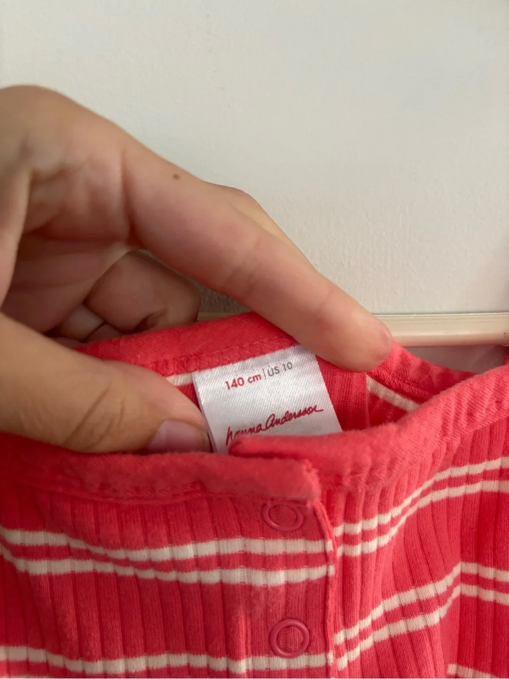 Hanna Andersson Striped Coral Cami Fit and Flare Dress Size 10